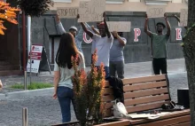 Sześciu czarnych studentów zorganizowało protest w Tarnopolu na Ukrainie