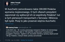 Andrzej Duda przemilczał w Tweetcie mord ponad 300000 Polaków!