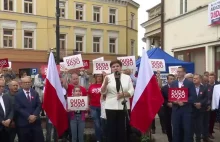 Działacz PiS na wiecu z Beatą Szydło obraził fotoreportera. "Kapusiu pierd..."