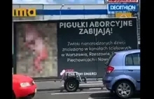 Zielona Góra: Antyaborcyjne auto na ulicach. Drastyczne zdjęcia przerażają ludzi