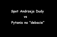 Pytania podczas debaty prezydenckiej były kalką spotu Andrzeja Dudy