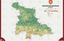 Województwo krakowskie – rzeźba terenu (XVI-XVIII w.) [MAPA]
