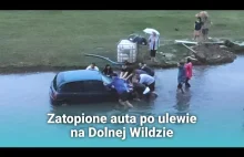 Zatopione auta po ulewie na Dolnej Wildzie - Poznań, 18.06.2020