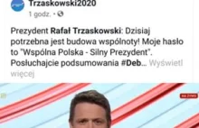 Post wspierający Rafała Trzaskowskiego na fanpage'u Urzędu Dzielnicy...