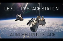 Zestaw LEGO - Stacja Kosmiczna na Księżycu, wyniesiona na wysokość stratosfery
