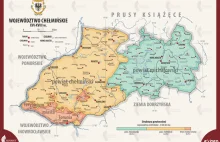 Województwo chełmińskie - podział administracyjny (XVI-XVIII w.) [MAPA]