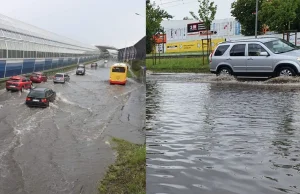 Warszawa zalana po burzy. Wisłostrada i trasa S8 jak rzeki
