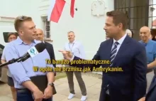 "Amerykanin" z Podlasia próbował ośmieszyć Trzaskowskiego. "Musi się pan...