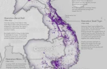 Mapa bombardowań podczas wojny w Wietnamie