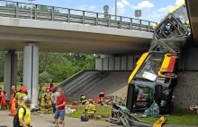 Z OSTATNIEJ CHWILI! Autobus wypadł z Mostu Grota! Służby w drodze |...