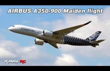 Domowej roboty zdalnie sterowany Airbus A350-900 XWB