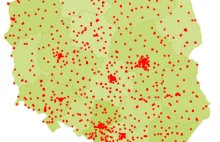 Mapa ze sprzedażą leków w Polsce w czasie rzeczywistym