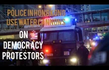 Police in Hong Kong use water cannons on democracy protestors