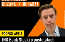 "Akcja Demokracja" atakuje ING za...Krzysztofa Bosaka