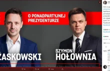 Szymon Hołownia ze swoich pieniędzy kampanijnych reklamuje Trzaskowskiego.