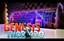 Genesis Thor 420 RGB - Nisko profilowy mechanik z niebieskimi...