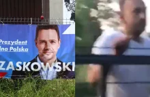 Groził,że spali kobiecie dom za powieszenie plakatu Trzaskowskiego grozi mu 5lat