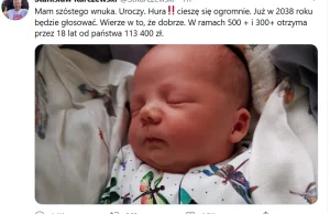 Karczewskiemu dopiero urodził się wnuk, a już liczy pieniądze z 500+ xD