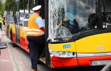 Kolejny wypadek autobusu w Warszawie. Kierowca był pod wpływem metamfetaminy.