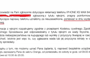 O tym jak Orange unika uwzględnienia reklamacji