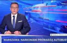 "Wiadomości”: Trzaskowski stchórzył, a w Warszawie narkomani prowadzą autobusy