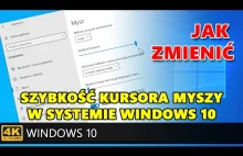 Zmiana szybkości kursora myszy w systemie Windows 10.