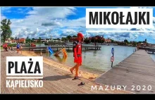 Mazury 2020 - plaża kąpielisko w Mikołajkach