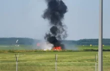 Wypadek samolotu szkolnego na lotnisku w Bydgoszczy