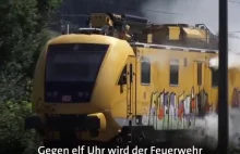 Płonący pociąg poruszał się bez maszynisty w Schwarzwaldzie