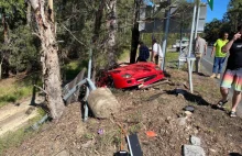 Ferrari F40 doszczętnie rozbite w trakcie jazdy próbnej