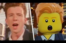 Teledysk Never Gonna Give You Up odwzorowany w animacji Lego