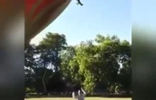 Wypadek z udziałem balonu na ogrzewane powietrze.