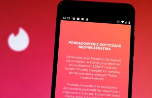 Nie, Tinder nie ostrzega użytkowników LGBT przed Polską