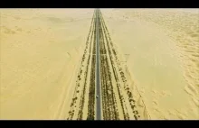 446 km drogi na pustyni w Chinach