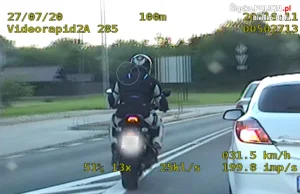 Ryzykowna ucieczka motocyklisty. Policja zaprzestała pościgu - foto