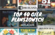 Top 40 gier planszowych - Edycja 2020 - FINAŁ - miejsca od 10-1