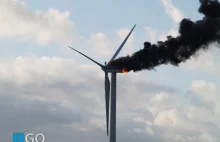 Pożar turbiny wiatrowej