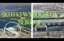 Skutki eksplozji w Bejrucie (przed i po)