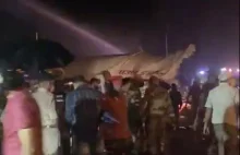 Samolot z niemal 200 osobami rozbił się w Indiach przy lądowaniu. Rozerwał...
