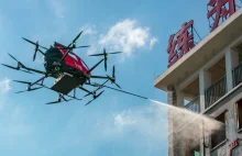 W Chinach pożary gaszą drony strażackie - wideo