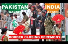 Pakistańsko-indyjska granica Wagah-Attari - ceremonia zamknięcia granicy