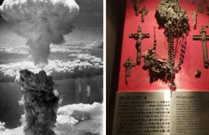 Różaniec z Nagasaki. Został znaleziony po wybuchu bomby atomowej