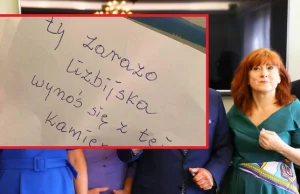 List na wycieraczce posłanki