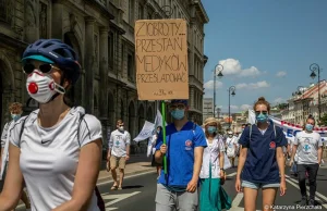 Wczorajszy protest medyków w Warszawie, nikt z Ministerstwa Zdrowia nie wyszedł