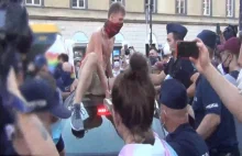 "Oczami policjanta". Opublikowano film z protestów na Krakowskim Przedmieściu