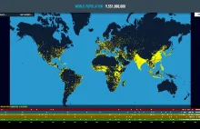 Interaktywna mapa przyrostu ludności na świecie