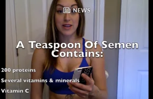 Kobieta pije koktajle ze spermą, aby zapobiec koronawirusowi