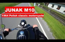 Motocykl klasyczny na czeskich drogach / Junak M10 z 1964 roku