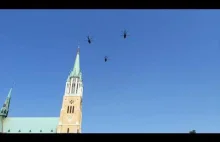 Przelot helikopterów nad Łodzią