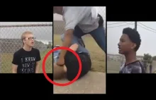 Biały uprzywilejowany chłopak dostaje lekcję tolerancji od afroamerykanina.